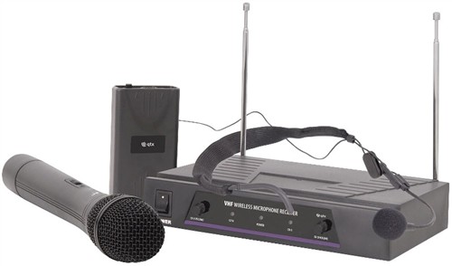 QTX VHF-N2, bezdrátový 2 kanálový VHF mikrofon s frekvencemi 173,8