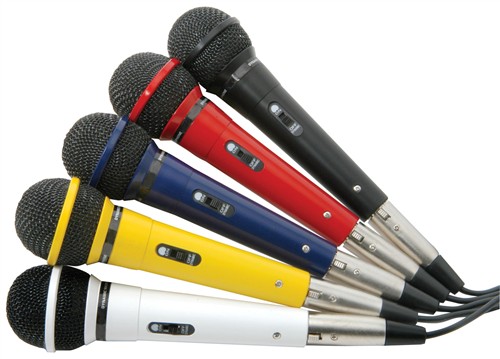 Fenton Sada dynamických mikrofonů XLR, 5 barev