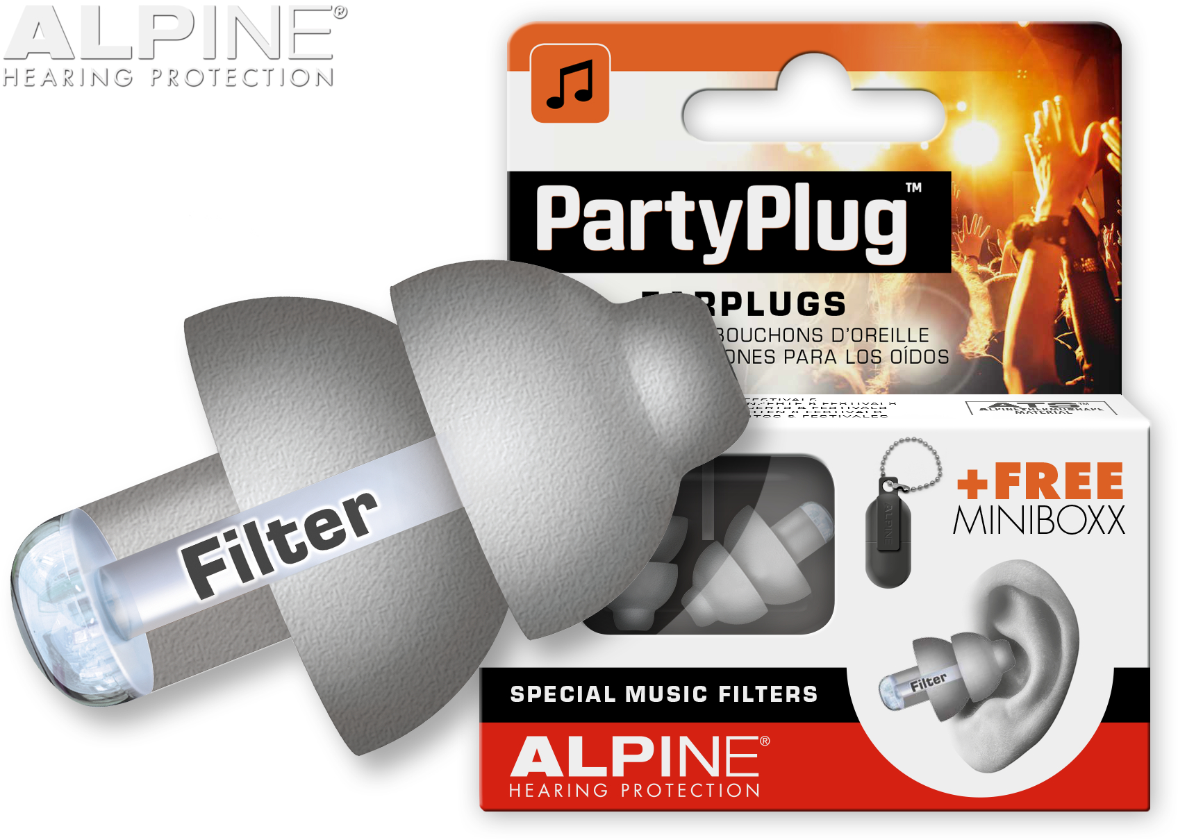 Alpine PartyPlug Stříbrné