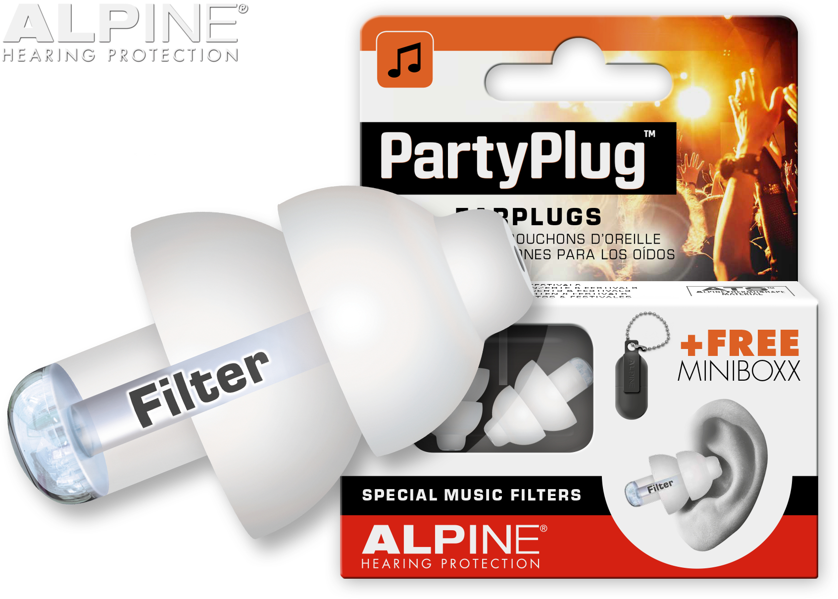 Alpine PartyPlug Bílé