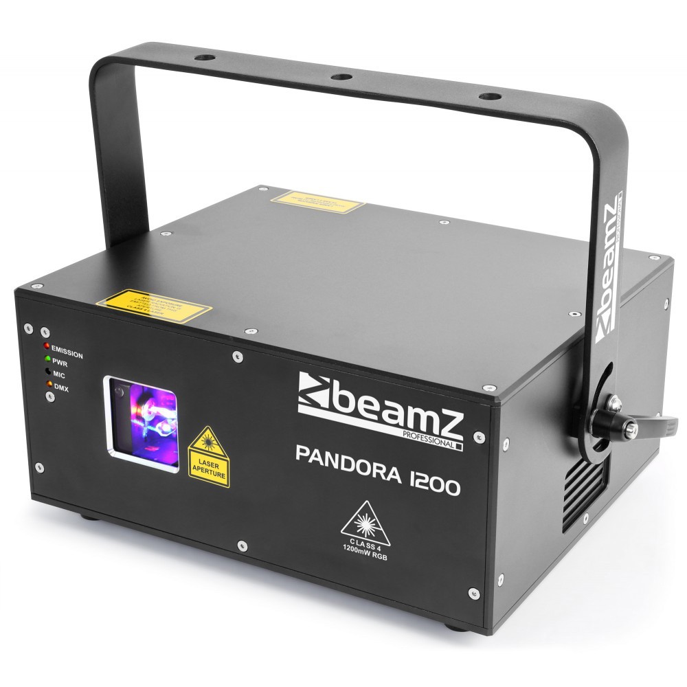 BeamZ Pandora 1200 TTL laser, 1200 mW RGB, DMX, ILDA