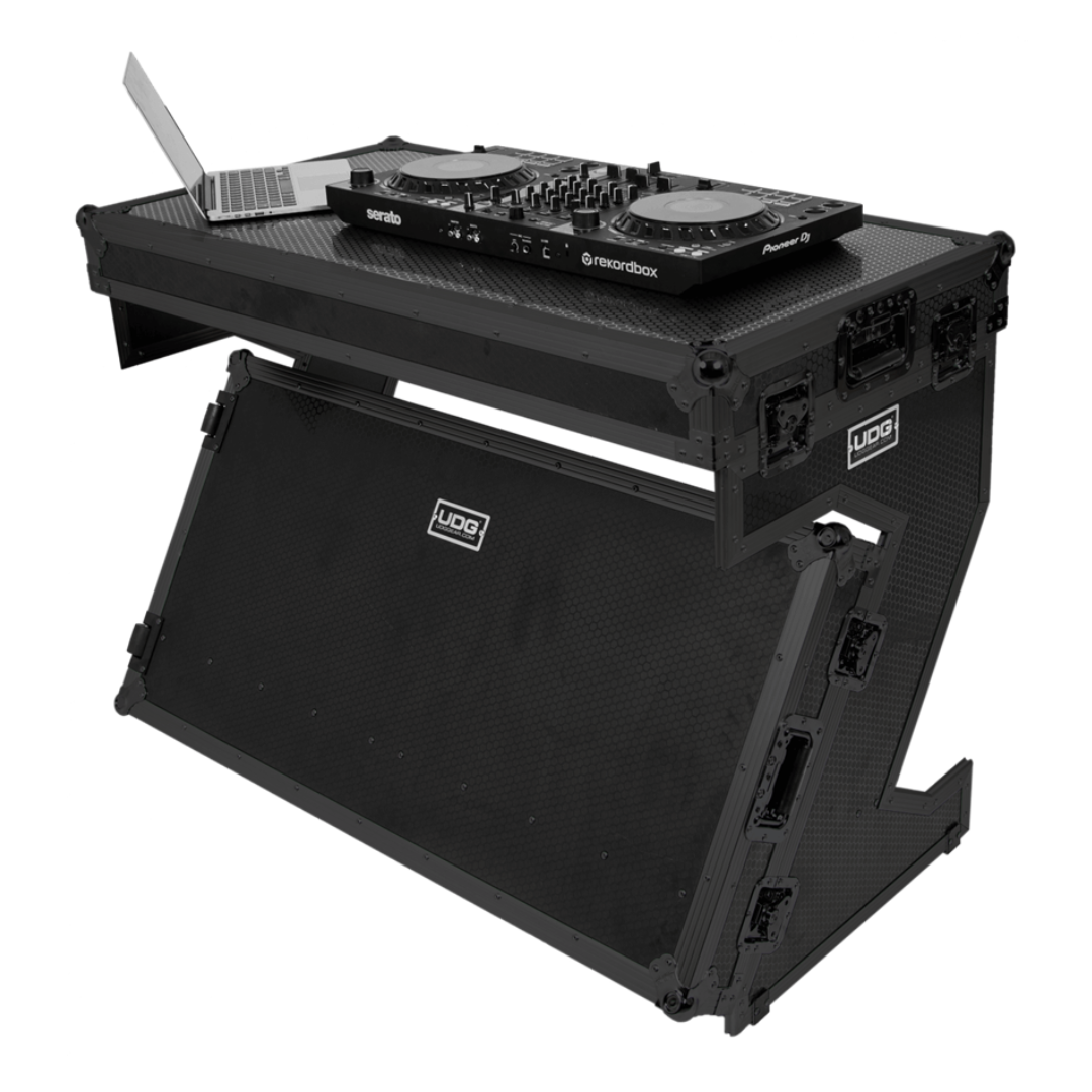 UDG Ultimate Flight Case Portable Z-Style DJ Table Black Plus (Wheels)